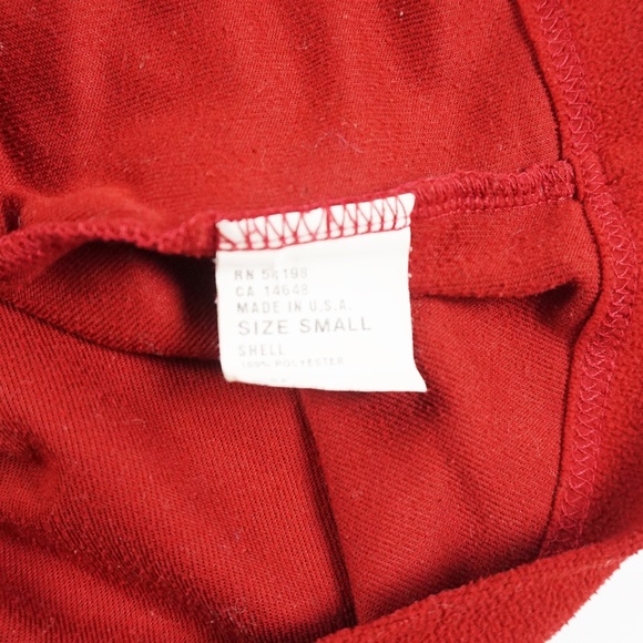 Bogner Lightweight Layering Fleece Quarter Zip Turtleneck Pullover Sweater Red - Picture 3 of 4